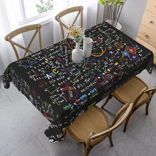 JBYJBX Rechteckige Tischdecke mit Mathe-Formel-Druck, für Esszimmer, Party, Innen- und Außenbereich, dekorative Tischdecke JBYJBX Rechteckige Tischdecke mit Mathe-Formel-Druck, für Esszimmer, Party, Innen- und Außenbereich, dekorative Tischdecke von JBYJBX