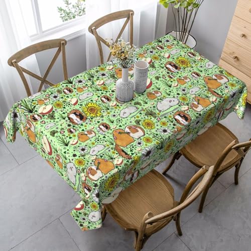 JBYJBX Rechteckige Tischdecke mit Meerschweinchen-Druck, für Esszimmer, Party, Innen- und Außenbereich, dekorative Tischdecke JBYJBX Rechteckige Tischdecke mit Meerschweinchen-Druck, für Esszimmer, Party, Innen- und Außenbereich, dekorative Tischdecke von JBYJBX
