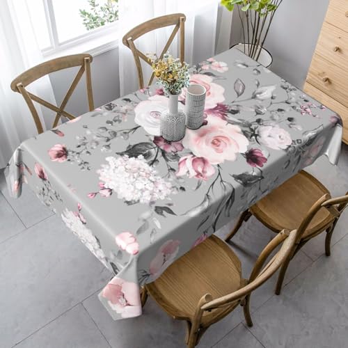 JBYJBX Rechteckige Tischdecke mit Pflanzenblumen-Druck, für Esszimmer, Party, Innen- und Außenbereich, dekorative Tischdecke JBYJBX Rechteckige Tischdecke mit Pflanzenblumen-Druck, für Esszimmer, Party, Innen- und Außenbereich, dekorative Tischdecke von JBYJBX