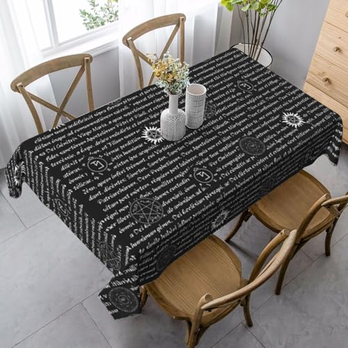JBYJBX Rechteckige Tischdecke mit Supernatural-Inspirationsdruck, für Esszimmer, Party, Innen- und Außenbereich, dekorative Tischdecke JBYJBX Rechteckige Tischdecke mit Supernatural-Inspirationsdruck, für Esszimmer, Party, Innen- und Außenbereich, dekorative Tischdecke von JBYJBX