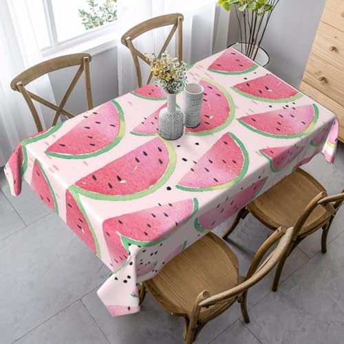 JBYJBX Rechteckige Tischdecke mit Wassermelonen-Motiv, für Esszimmer, Party, Innen- und Außenbereich, dekorative Tischdecke von JBYJBX