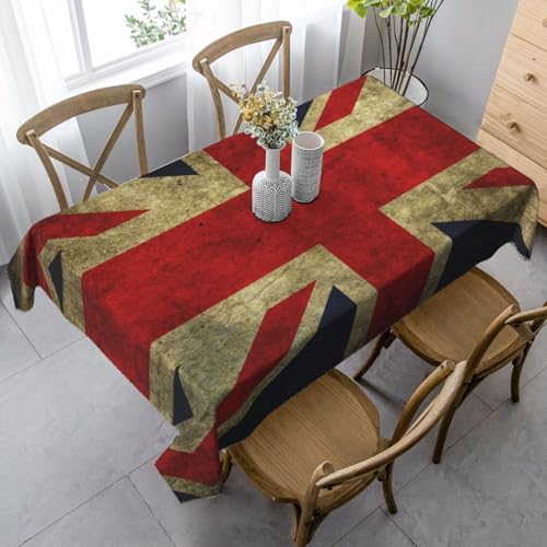 JBYJBX Rechteckige Tischdecke mit britischer Flagge, für Esszimmer, Party, Innen- und Außenbereich, dekorative Tischdecke von JBYJBX