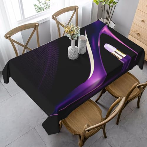 JBYJBX Rechteckige Tischdecke mit elegantem, violettem High Heels, für Esszimmer, Party, Innen- und Außenbereich, dekorative Tischdecke JBYJBX Rechteckige Tischdecke mit elegantem, violettem High Heels, für Esszimmer, Party, Innen- und Außenbereich, dekorative Tischdecke von JBYJBX