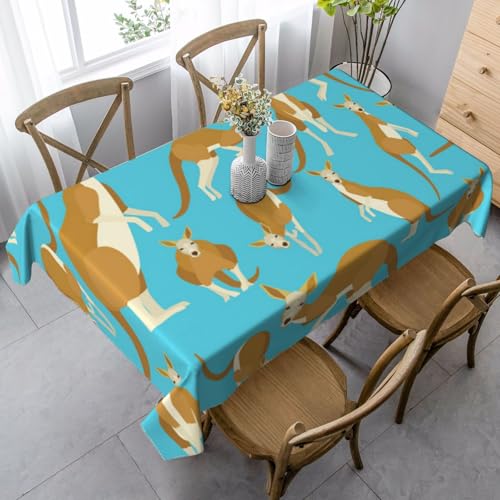 JBYJBX Rechteckige Tischdecke mit lustigem Cartoon-Känguru-Zoo-Druck, für Esszimmer, Party, Innen- und Außenbereich, dekorative Tischdecke JBYJBX Rechteckige Tischdecke mit lustigem Cartoon-Känguru-Zoo-Druck, für Esszimmer, Party, Innen- und Außenbereich, dekorative Tischdecke von JBYJBX
