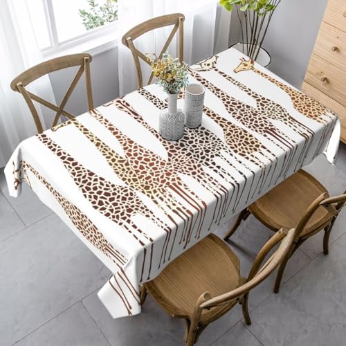 JBYJBX Rechteckige Tischdecke mit niedlichem Cartoon-Giraffen-Druck, für Esszimmer, Party, Innen- und Außenbereich, dekorative Tischdecke JBYJBX Rechteckige Tischdecke mit niedlichem Cartoon-Giraffen-Druck, für Esszimmer, Party, Innen- und Außenbereich, dekorative Tischdecke von JBYJBX