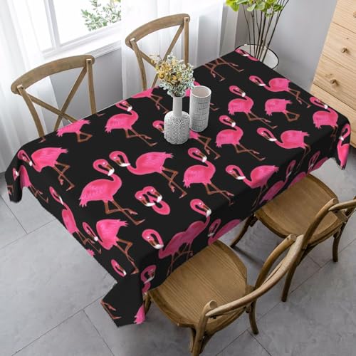 JBYJBX Rechteckige Tischdecke mit niedlichem Flamingo-Muster, für Esszimmer, Party, Innen- und Außenbereich, dekorative Tischdecke JBYJBX Rechteckige Tischdecke mit niedlichem Flamingo-Muster, für Esszimmer, Party, Innen- und Außenbereich, dekorative Tischdecke von JBYJBX