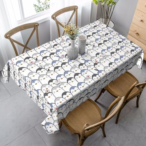 JBYJBX Rechteckige Tischdecke mit niedlichem Pinguin-Druck, für Esszimmer, Party, Innen- und Außenbereich, dekorative Tischdecke JBYJBX Rechteckige Tischdecke mit niedlichem Pinguin-Druck, für Esszimmer, Party, Innen- und Außenbereich, dekorative Tischdecke von JBYJBX