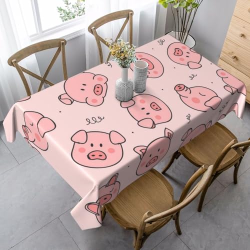 JBYJBX Rechteckige Tischdecke mit niedlichem Schweine-Druck, für Esszimmer, Party, Innen- und Außenbereich, dekorative Tischdecke JBYJBX Rechteckige Tischdecke mit niedlichem Schweine-Druck, für Esszimmer, Party, Innen- und Außenbereich, dekorative Tischdecke von JBYJBX