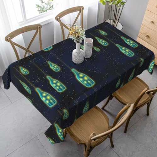 JBYJBX Rechteckige Tischdecke mit schönem Fläschchen-Motiv "Under the Night Sky" für Esszimmer, Party, Innen- und Außenbereich, dekorative Tischdecke JBYJBX Rechteckige Tischdecke mit schönem Fläschchen-Motiv "Under the Night Sky" für Esszimmer, Party, Innen- und Außenbereich, dekorative Tischdecke von JBYJBX