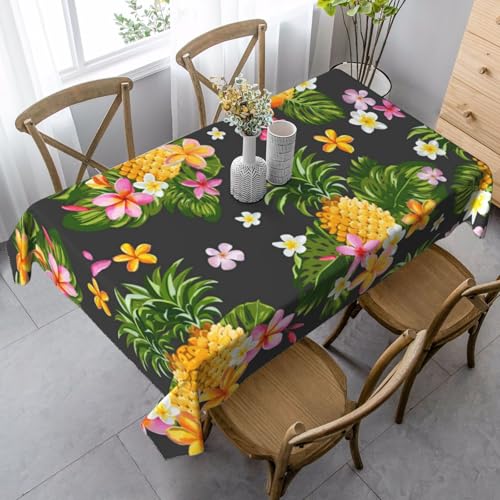 JBYJBX Rechteckige Tischdecke mit tropischem Ananas, Hawaii-Druck, für Esszimmer, Party, Innen- und Außenbereich, dekorative Tischdecke JBYJBX Rechteckige Tischdecke mit tropischem Ananas, Hawaii-Druck, für Esszimmer, Party, Innen- und Außenbereich, dekorative Tischdecke von JBYJBX