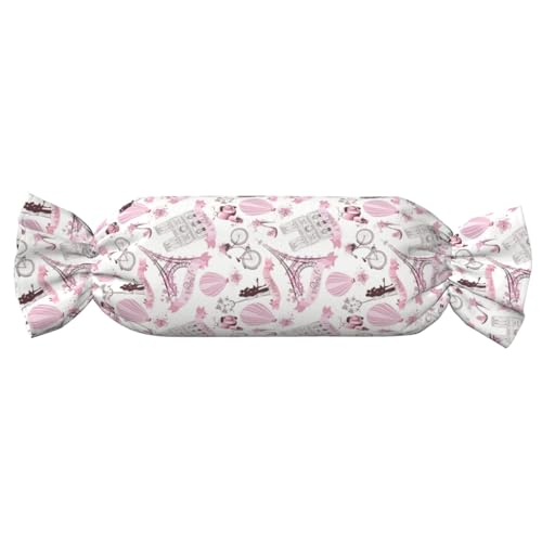 JBYJBX Romantisches Paris-Schmetterlingskissen, zylindrisch, praktisch, vielseitig, bequem, Schlafzimmer, Wohnzimmer, Reisen von JBYJBX