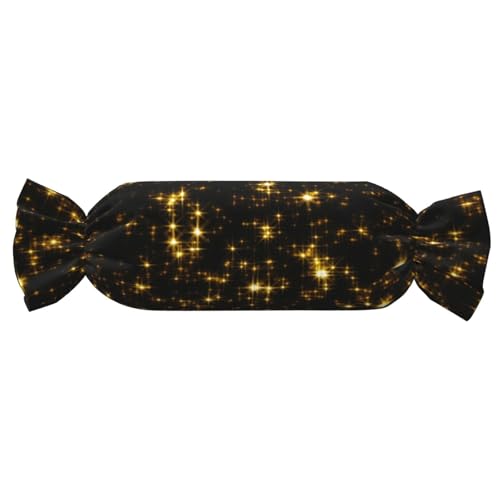 JBYJBX Schwarz-goldener Tapetendruck, Süßigkeiten, zylindrisch, praktisches Kissen, vielseitig, Komfort, Schlafzimmer, Wohnzimmer, Reisen von JBYJBX