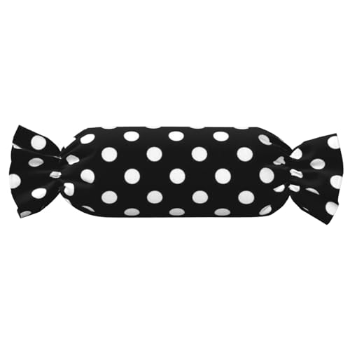 JBYJBX Schwarz und Weiß Polka Dots Print Candy Zylindrisch Praktisches Kissen Vielseitig Komfort Schlafzimmer Wohnzimmer Reisen von JBYJBX