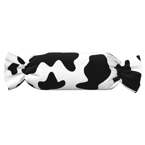 JBYJBX Schwarz-weißes Kuh-Druck, Süßigkeiten, zylindrisch, praktisches Kissen, vielseitig, bequem, Schlafzimmer, Wohnzimmer, Reisen von JBYJBX