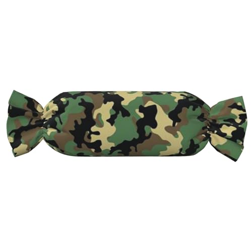 JBYJBX Zylindrisches praktisches Kissen, Camouflage-Druck, vielseitig, bequem, Schlafzimmer, Wohnzimmer, Reisen von JBYJBX