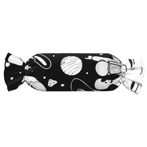 JBYJBX Zylindrisches praktisches Kissen mit Astronauten-Druck, vielseitig, bequem, Schlafzimmer, Wohnzimmer, Reisen von JBYJBX