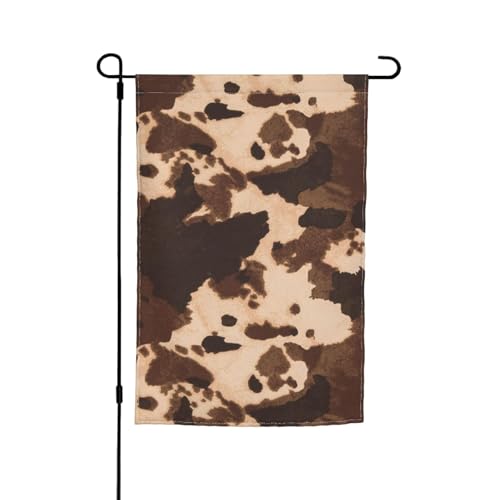 Jbyjbx Brauner Kunstdruck aus Rindsleder, schöne Gartenflagge, Außenflagge, Hofdekoration, Veranden, Gärten, lichtbeständig Jbyjbx Brauner Kunstdruck aus Rindsleder, schöne Gartenflagge, Außenflagge, Hofdekoration, Veranden, Gärten, lichtbeständig von JBYJBX