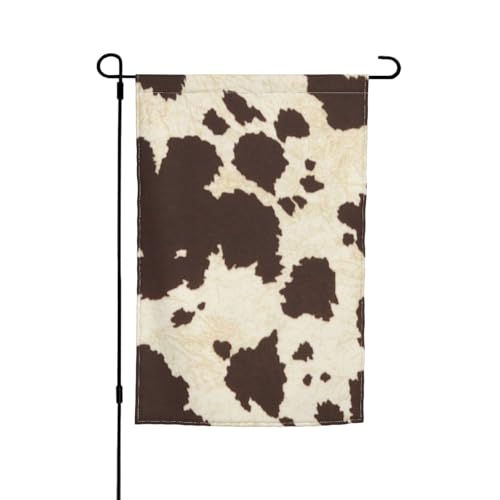Jbyjbx Kuhfell-Druck, schöne Gartenflagge, Outdoor-Flagge, Hofdekoration, Veranden, Gärten, farbecht von JBYJBX
