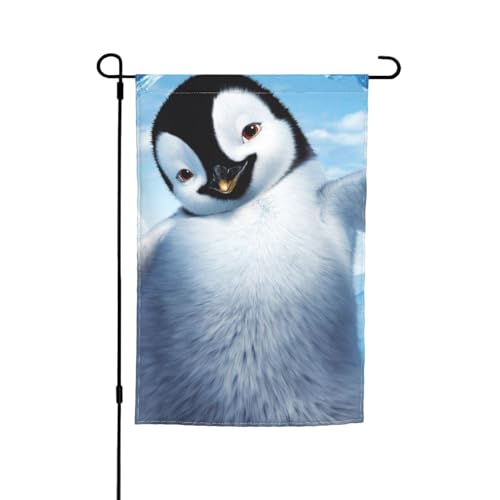 Jbyjbx Niedliche Pinguine machen Bilder drucken wunderschön Gartenflagge Outdoor Flagge Hofdekoration Veranden Gärten lichtbeständig von JBYJBX