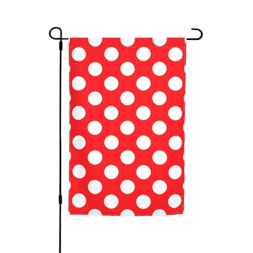 Jbyjbx Niedliche gepunktete Gartenflagge, Gartenflagge, Außenflagge, Hof, Dekoration, Veranden, Gärten, lichtbeständig von JBYJBX