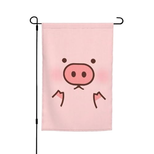 Jbyjbx Niedlicher Schweine-Druck, schöne Gartenflagge, Outdoor-Flagge, Hof-Dekoration, Veranden, Gärten, farbecht von JBYJBX