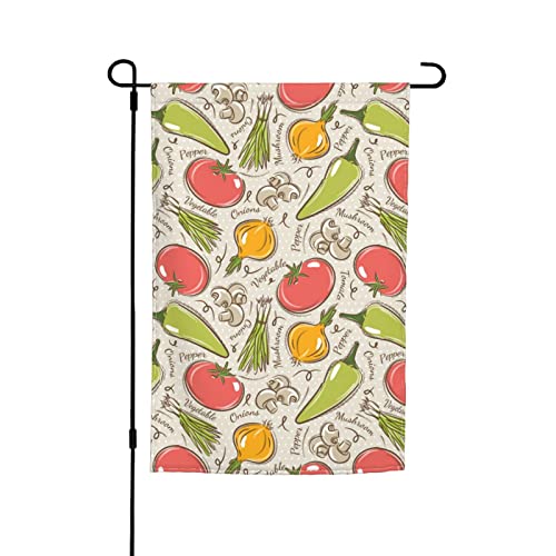 Jbyjbx Schöne Gartenflagge mit Gemüse- und Obstdruck, für den Außenbereich, Hof, Dekoration, Veranden, Gärten, farbecht von JBYJBX
