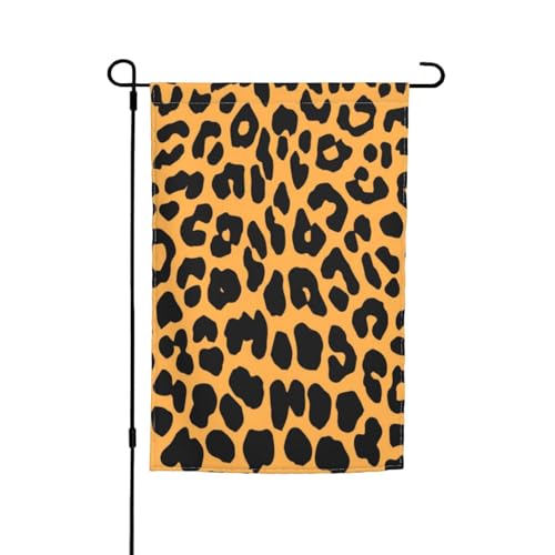 Jbyjbx Schöne Gartenflagge mit Leopardenmuster, für den Außenbereich, Hof, Dekoration, Veranden, Gärten, farbecht von JBYJBX