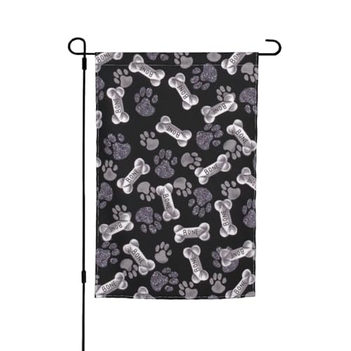 Jbyjbx Schöne Gartenflagge mit Pfotenabdruck, für den Außenbereich, Hof, Dekoration, Veranden, Gärten, farbecht von JBYJBX
