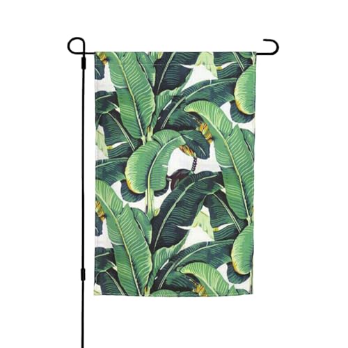 Jbyjbx Tropische Bananen-Palmenblätter, schöne Gartenflagge, Outdoor-Flagge, Hof-Dekoration, Veranden, Gärten, farbecht von JBYJBX