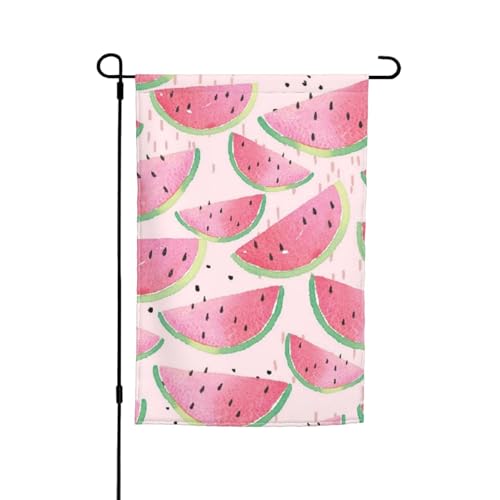Jbyjbx Wassermelonen-Druck mit frischem Obst, schöne Gartenflagge, Outdoor-Flagge, Hofdekoration, Veranden, Gärten, farbecht von JBYJBX