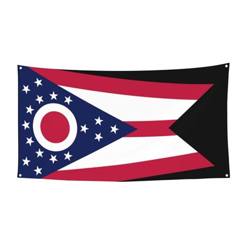 Ohio State Flag Print Hallowmas Party Banner Feiern Urlaub Event Dekoration für drinnen und draußen wiederverwendbar Ohio State Flag Print Hallowmas Party Banner Feiern Urlaub Event Dekoration für drinnen und draußen wiederverwendbar von JBYJBX