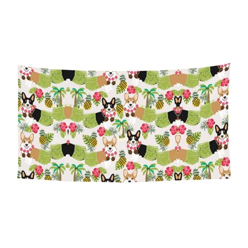 Tropische Blume und Corgi-Druck, Hallowmas Party-Banner, Feiern, Urlaub, Event, Dekoration, für drinnen und draußen, wiederverwendbar Tropische Blume und Corgi-Druck, Hallowmas Party-Banner, Feiern, Urlaub, Event, Dekoration, für drinnen und draußen, wiederverwendbar von JBYJBX