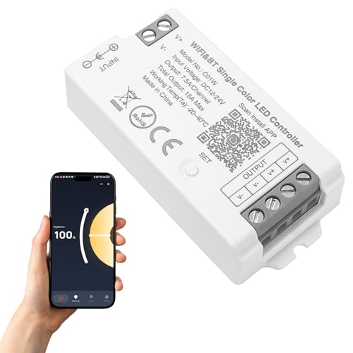 JBdusn C01W Einfarbig WiFi LED Streifen Controller Dim Helligkeit von JBdusn
