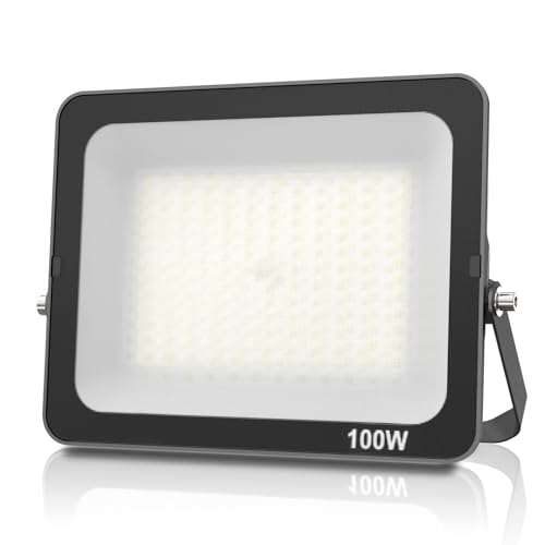 JBdusn LED Strahler Außen, 100W Fluter, Superhell Scheinwerfer IP66 Wasserdicht Außenstrahler Kaltweiß Flutlicht Aussenlampe von JBdusn