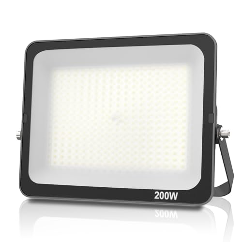 JBdusn LED Strahler Außen, 200W Fluter, Superhell Scheinwerfer IP66 Wasserdicht Außenstrahler Kaltweiß Flutlicht Aussenlampe von JBdusn