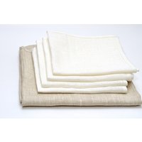Set Von 8 Weißen Leinenservietten. Größe 18" X | 45cm 45cm von JBworld