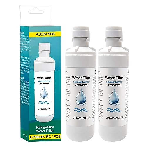 2Pcs LT1000P ADQ747935 MDJ64844601 Kühlschrank Wasserfilter, Ersatz Für LT1000P/PC/PCS, LFXS26596S, LFXS28596S, LFXC22526S, ADQ74793501, ADQ74793502, Kenmore-9980 von JCAKES