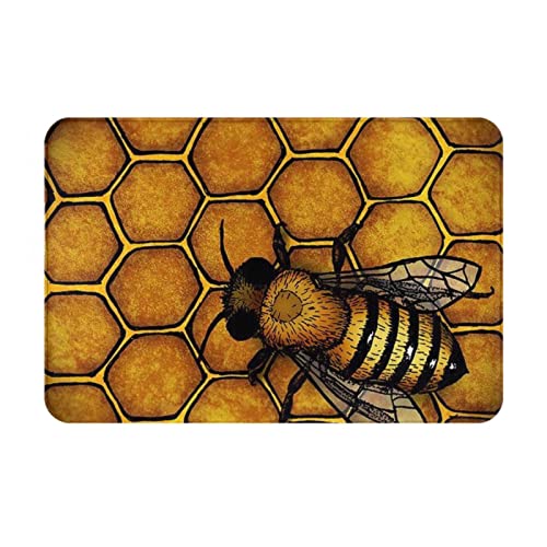 JCAKES Fußmatte mit Bienen-Honigbiene-Motiv, verwandeln Sie Ihre Heimdekoration mit unserer Treppen-Fußmatte, schönem Teppich und Badematten für den Innen- und Außenbereich von JCAKES