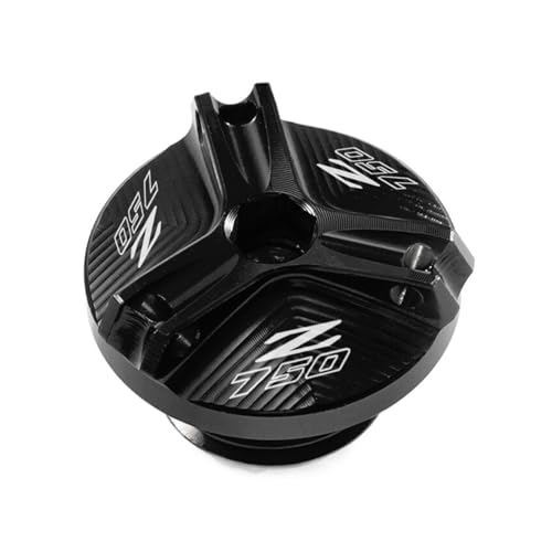 JCAKES Motorradzubehör Öleinfülldeckel Für Kawasaki Z750 Z 750 Z750S 2004-2012 Motorrad Schutz Motoröl Einfülldeckel Unterlegscheibe Schrauben (Color : Schwarz) von JCAKES