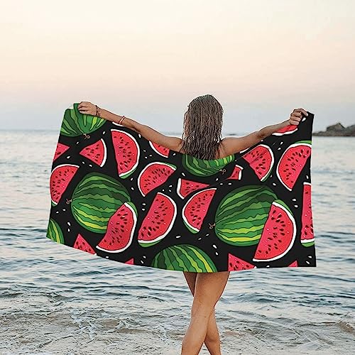 JCAKES Strandtuch Wassermelone Mikrofaser Badetücher Schnell Trocknende Handtücher Decke Super Saugfähig Weich 160x80 Für Schwimmen, Sport, Reisen von JCAKES