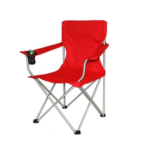 JCAKES Stühle Ultraleichter Campingstuhl, kompakter Klappstuhl mit Getränkehalter-Armlehnen und Tragetasche, strapazierfähig, 220 Pfund Tragkraft Tragbarer (Color : F) von JCAKES