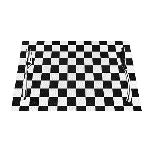 Schachbrett, Hintergrund PVC gewebt Tischset Tischsets Set Outdoor Tischsets von JCAKES