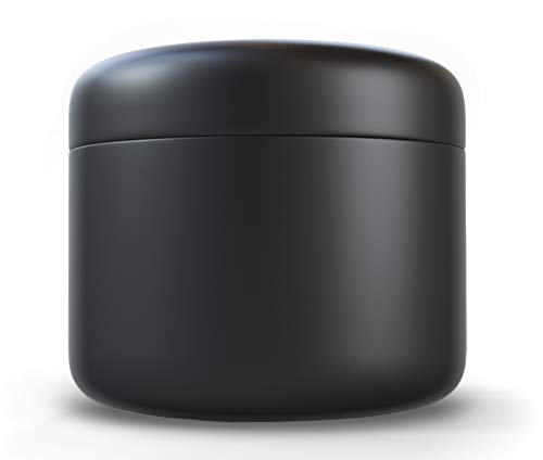 JCASE Stabile Stash Metall Dose I Luftdicht I Wasserdicht I ø55x46mm I UV Licht geschützte Box für Pillen, Kräuter und Gewürze (Black) von JCASE