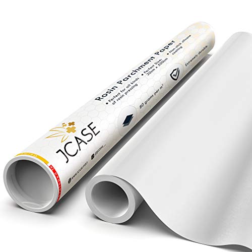 Rosin Presspapier 20x15 cm extra stark 80g per m2 Parchment Paper Hitzebeständigkeit bis 260grad Silikon Antihaftbeschichtung für Wachskonzentrate (50 Stück pro Packung) (20 x 15 cm) von JCASE