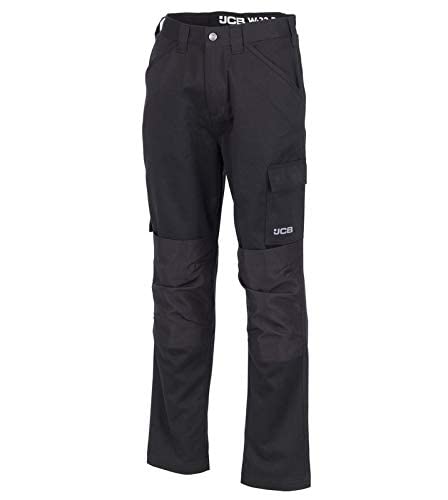 CB Essential Workwear Herren-Arbeitshose, Cargohose für Herren, Schwarz, Größe 58 von JCB