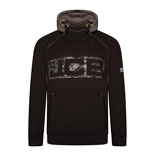 JCB - Arbeitshoodie für Männer - Herren Kapuzenpullover - Horton Hoodie - Schwarz/Grau, Größe M von JCB