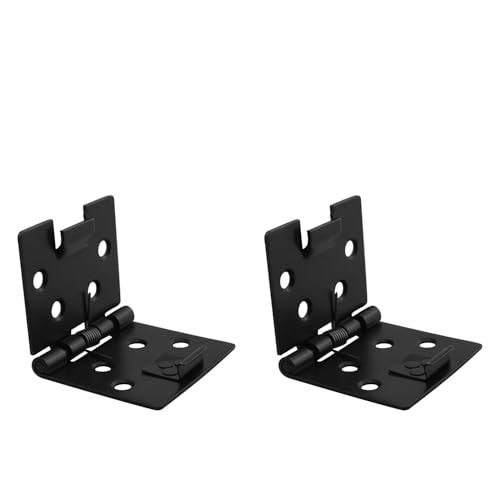 JCBIZ 2 Stück 50 x 40 mm quadratisches 90-Grad-Federscharnier aus Edelstahl, versteckte Platte, Schnappscharnier mit Schrauben für Möbelbeschläge, Schränke, Türen und Fenster, Schwarz JCBIZ 2 Stück 50 x 40 mm quadratisches 90-Grad-Federscharnier aus Edelstahl, versteckte Platte, Schnappscharnier mit Schrauben für Möbelbeschläge, Schränke, Türen und Fenster, Schwarz von JCBIZ