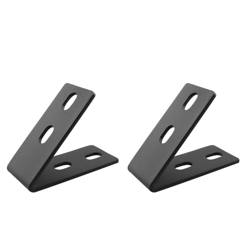 JCBIZ Vierkantrohr aus Aluminiumlegierung, 45-Grad-Winkel, Halterung mit Schlitz-Winkelplatte für Einkaufszentren, Büros, Geschäfte, Säulen- und Balken-Anschlüsse, Schwarz, 2 Stück JCBIZ Vierkantrohr aus Aluminiumlegierung, 45-Grad-Winkel, Halterung mit Schlitz-Winkelplatte für Einkaufszentren, Büros, Geschäfte, Säulen- und Balken-Anschlüsse, Schwarz, 2 Stück von JCBIZ