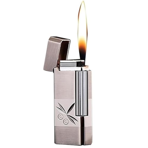 Metall-Soft-Flame-Feuerzeug, Soft-Flame-Feuerzeug, seitlich verschiebbare Schleifradzündung, einstellbare Flamme, nachfüllbar und wiederverwendbar, geeignet for Grill, Kerzen, Outdoor, Küche, das best Metall-Soft-Flame-Feuerzeug, Soft-Flame-Feuerzeug, seitlich verschiebbare Schleifradzündung, einstellbare Flamme, nachfüllbar und wiederverwendbar, geeignet for Grill, Kerzen, Outdoor, Küche, das best von JCFHQGHR