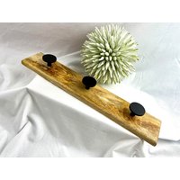 Gardrobe Mangoholz Mit Wandhalterung Holzgardrobe Wandhaken Kleideraufhängung Unikat Holz von JCFeuerholz
